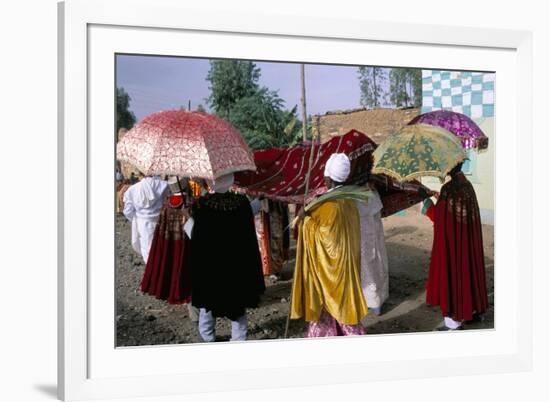 Palm Sunday Procession, Axoum (Axum) (Aksum), Tigre Region, Ethiopia, Africa-Bruno Barbier-Framed Photographic Print