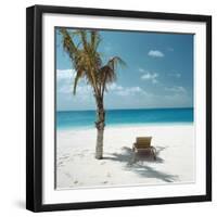 Palm Tree and Beach Chair-null-Framed Photographic Print