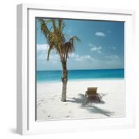 Palm Tree and Beach Chair-null-Framed Photographic Print