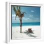 Palm Tree and Beach Chair-null-Framed Photographic Print