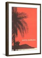 Palm Tree and Headland-null-Framed Art Print