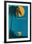 Palm Tree and Moon-null-Framed Art Print