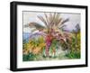 Palm Tree at Bordighera, C.1884-Claude Monet-Framed Premium Giclee Print