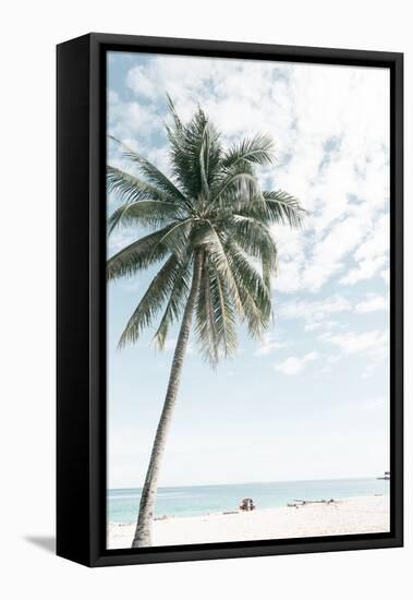 Palm Tree at the Beach 2-Photolovers-Framed Stretched Canvas