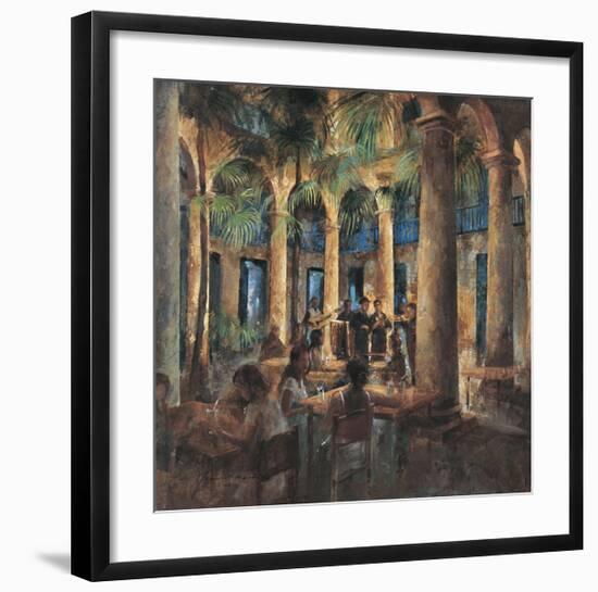 Palm Tree Cafe-Noemi Martin-Framed Giclee Print