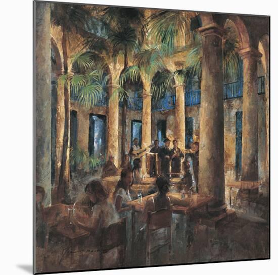 Palm Tree Cafe-Noemi Martin-Mounted Giclee Print