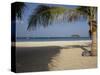 Palm Tree in Front, Kata Beach, Phuket, Thailand, Southeast Asia-Joern Simensen-Stretched Canvas