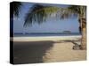 Palm Tree in Front, Kata Beach, Phuket, Thailand, Southeast Asia-Joern Simensen-Stretched Canvas