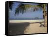 Palm Tree in Front, Kata Beach, Phuket, Thailand, Southeast Asia-Joern Simensen-Framed Stretched Canvas