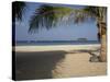 Palm Tree in Front, Kata Beach, Phuket, Thailand, Southeast Asia-Joern Simensen-Stretched Canvas