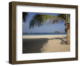 Palm Tree in Front, Kata Beach, Phuket, Thailand, Southeast Asia-Joern Simensen-Framed Photographic Print