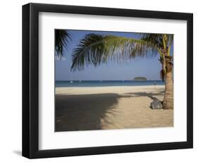 Palm Tree in Front, Kata Beach, Phuket, Thailand, Southeast Asia-Joern Simensen-Framed Photographic Print