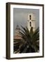 Palm Tree in Front of a Bell Tower-null-Framed Photographic Print