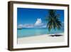 Palm Tree On The Beach, Moana Beach, Bora Bora, Tahiti, French Polynesia-null-Framed Photographic Print