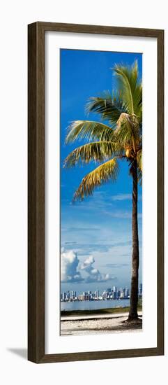 Palm Tree overlooking Downtown Miami - Florida-Philippe Hugonnard-Framed Photographic Print