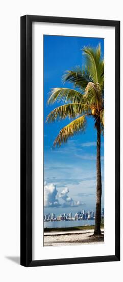 Palm Tree overlooking Downtown Miami - Florida-Philippe Hugonnard-Framed Photographic Print