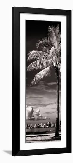 Palm Tree overlooking Downtown Miami - Florida-Philippe Hugonnard-Framed Photographic Print