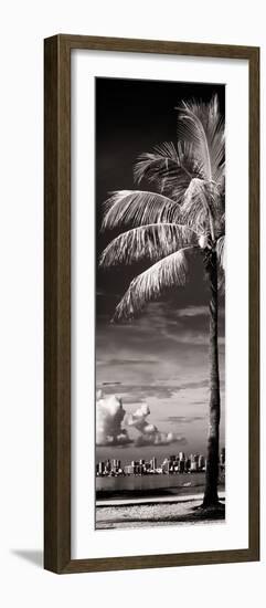 Palm Tree overlooking Downtown Miami - Florida-Philippe Hugonnard-Framed Photographic Print