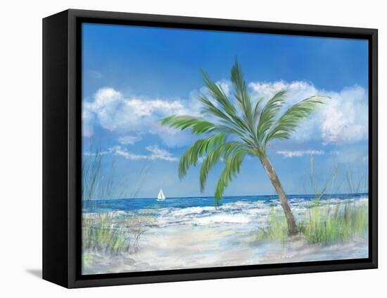 Palm Tree Paradise-Julie DeRice-Framed Stretched Canvas