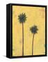 Palm Tree Silhouette-Jan Weiss-Framed Stretched Canvas