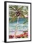 Palm Tree Wimsy I-Karen Fields-Framed Art Print