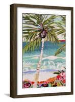 Palm Tree Wimsy I-Karen Fields-Framed Art Print