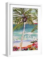 Palm Tree Wimsy I-Karen Fields-Framed Art Print