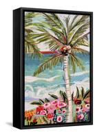 Palm Tree Wimsy II-Karen Fields-Framed Stretched Canvas