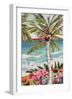 Palm Tree Wimsy II-Karen Fields-Framed Art Print