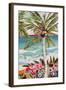 Palm Tree Wimsy II-Karen Fields-Framed Art Print