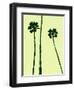 Palm Trees 2000 (Cyan)-Erik Asla-Framed Photographic Print