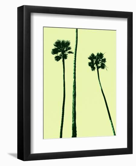 Palm Trees 2000 (Cyan)-Erik Asla-Framed Photographic Print