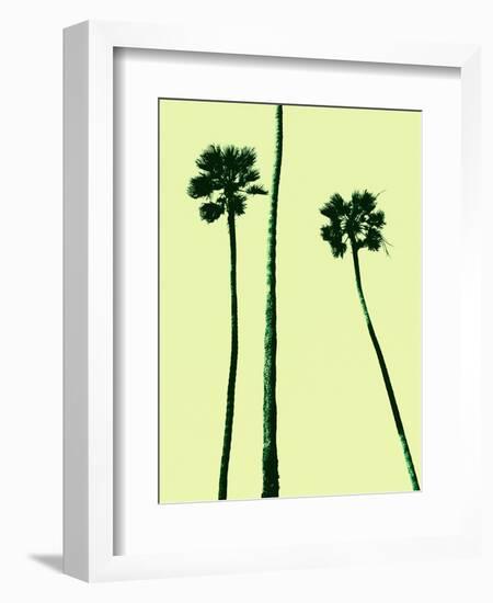 Palm Trees 2000 (Cyan)-Erik Asla-Framed Photographic Print