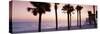 Palm Trees and a Lifeguard Hut on Lido Beach, Gulf of Mexico, St Armands Key, Florida, USA-null-Stretched Canvas