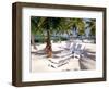 Palm Trees and Beach Chairs, Florida Keys, Florida, USA-Terry Eggers-Framed Photographic Print