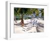 Palm Trees and Beach Chairs, Florida Keys, Florida, USA-Terry Eggers-Framed Photographic Print