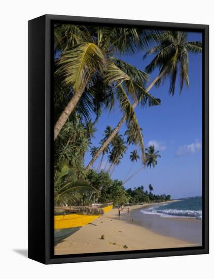 Palm Trees and Beach, Unawatuna, Sri Lanka-Charles Bowman-Framed Stretched Canvas