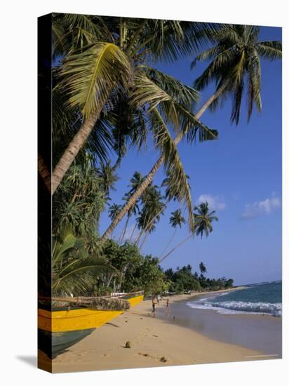 Palm Trees and Beach, Unawatuna, Sri Lanka-Charles Bowman-Stretched Canvas