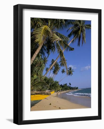 Palm Trees and Beach, Unawatuna, Sri Lanka-Charles Bowman-Framed Photographic Print