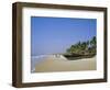 Palm Trees and Fishing Boats, Colva Beach, Goa, India-Jenny Pate-Framed Photographic Print