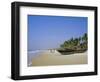 Palm Trees and Fishing Boats, Colva Beach, Goa, India-Jenny Pate-Framed Photographic Print