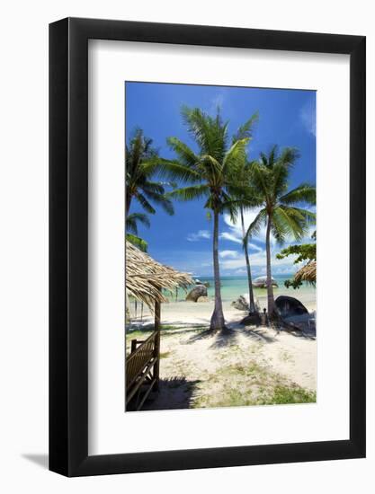 Palm Trees and Lamai Beach, Koh Samui, Thailand, Southeast Asia, Asia-Lee Frost-Framed Photographic Print