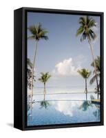 Palm Trees and Swimming Pool, Ko Chang, Kho Chang Island, Thailand-Gavriel Jecan-Framed Stretched Canvas