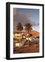 Palm Trees and the White Village of Toto at Sunset, Fuerteventura, Canary Islands, Spain, Europe-Markus Lange-Framed Photographic Print