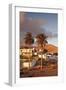 Palm Trees and the White Village of Toto at Sunset, Fuerteventura, Canary Islands, Spain, Europe-Markus Lange-Framed Photographic Print