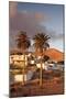 Palm Trees and the White Village of Toto at Sunset, Fuerteventura, Canary Islands, Spain, Europe-Markus Lange-Mounted Photographic Print