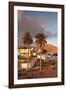 Palm Trees and the White Village of Toto at Sunset, Fuerteventura, Canary Islands, Spain, Europe-Markus Lange-Framed Photographic Print