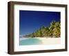 Palm Trees and Tropical Beach, Aitutaki Island, Cook Islands, Polynesia-Steve Vidler-Framed Photographic Print