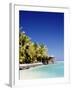 Palm Trees and Tropical Beach, Aitutaki Island, Cook Islands, Polynesia-Steve Vidler-Framed Photographic Print