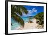 Palm Trees and Tropical Beach, La Digue, Seychelles-Jon Arnold-Framed Photographic Print